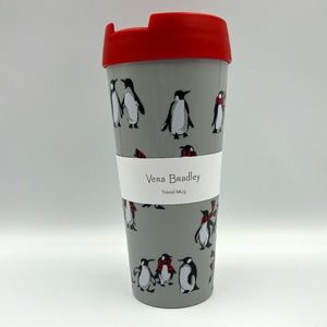 Vera Bradley Travel Mug - Playful Penguins Gray
